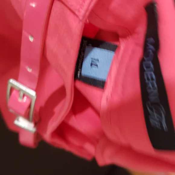 Merona Ladies Skirt Size 14 Pink Pencil Style NWT Belted - Picture 4 of 4